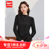IEF/爱依服针织衫打底衣女2025秋季新款韩版时尚百搭基础款长袖上衣 黑 S