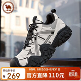 骆驼牌 丑萌鞋女户外厚底休闲鞋百搭徒步登山鞋 P25A202027 黑白 39