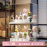 EACHY盲盒展示架收纳盒透明防尘手办玩具labubu泡泡玛特展示盒-特大号