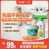 立邦荷净墙面修补滚筒补墙防霉耐水翻新墙面修复内墙乳胶漆500g+2.5kg