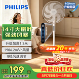 飞利浦（PHILIPS）电风扇落地扇家用14寸七叶轻音台地两用立式电扇3D送风节能大风量遥控定时小风扇ACR2161SFD