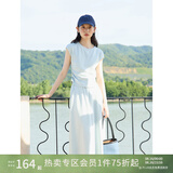 自巧小个子慵懒松弛感短袖t恤半身裙套装女2026夏季新款显瘦上衣 水雾蓝半裙 M (4码) 拍前请联系客服确认