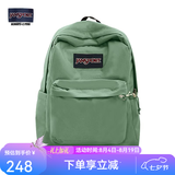 JANSPORT杰斯伯书包轻便双肩包男女旅行包简约背包电脑包学生校园 4QUE96D橄榄绿-侧袋+隔层
