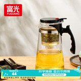 富光 耐热玻璃过滤茶壶茶具1000ML按压式飘逸杯大容量茶水分离家居馆