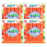 可莱美韩国进口蟹足棒蟹棒蟹肉棒即食手撕蟹柳客唻火锅寿司食材冷冻款 蟹味棒 180g*4袋