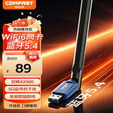 COMFAST USB无线网卡AX900蓝牙适配器5.4接收器 双频5GWiFi发射器 台式机笔记本电脑无线蓝牙BT二合一网卡