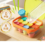 得力（deli）【包邮】36色抗菌零甲醛超轻粘土按键开盖工具箱家校手提独立大杯装橡皮泥彩泥太空沙生日开学礼物