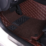 道古驰 主驾驶脚垫 双层可拆卸汽车脚垫单层专车专用全包围丝圈脚垫单片正驾驶 咖色+咖色丝圈