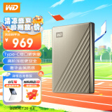 西部数据（WD）4TB 移动硬盘 type-c Ultra系列 2.5英寸 金 机械硬盘 大容量 手机笔记本电脑外接 加密兼容Mac