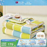 富安娜被子夏凉被纯棉面料裸睡空调被双人可机洗夏季薄被子3斤203x229cm