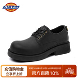 Dickies男士休闲皮鞋德比鞋厚底增高男鞋情侣工装大头鞋 黑色 43