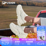 FILA FUSION斐乐经典厚底硬糖女鞋老爹鞋增高休闲鞋运动鞋子女 【棉花糖/银-MM】 经典硬糖鞋 36.5