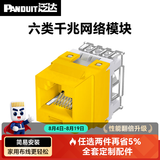 泛达 泛达超五5类超六6a类NK模块非屏蔽RJ45网线模块86型单口双口网络面板千兆万兆 六类千兆模块-黄色