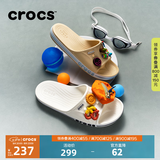 CROCS卡骆驰贝雅卡骆班凉拖男鞋女鞋户外拖鞋沙滩鞋|205392 白/深蓝-126 39 (240mm)
