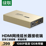 绿联HDMI延长器120米 RJ45网口网线转hdmi转换器 单网线网络高清1080P视频传输信号放大器 接收端