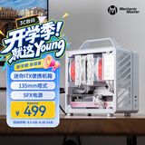 方糖机械大师  酷方 C24小方糖 迷你ITX机箱  便携 手提小型桌面机箱，多彩配色，塔式散热 极地白Air-前置TPYE C 官方标配-单机箱