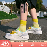 FILAFUSION 斐乐潮牌女鞋【章昊同款】帆布鞋女运动鞋滑板鞋 奶白/精灵绿-GG 37.5
