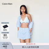 Calvin Klein内衣【七夕情人节礼物摩登引力带】女士ck无钢圈软支撑三角杯文胸 QF8498AD100-月光白 M