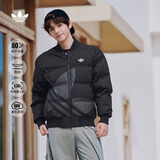 adidas 600蓬轻薄拒水保暖鸭绒羽绒服男女 80绒子阿迪达斯三叶草   黑色(推荐男生选大一码)   L