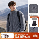 骆驼（CAMEL）户外抓绒衣女双面摇粒绒冲锋衣内胆抗静电薄款立领防风外套男  L