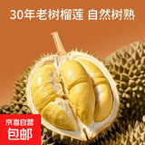 泰国进口金枕头榴莲肉冻肉带核冷冻自然树熟甜糯京东包邮袋装榴莲 金枕冷冻榴莲肉400g*2盒【美味尝鲜香甜软糯】
