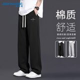 真维斯（Jeanswest）男士休闲裤秋季2026新款重磅棉垂感直筒裤青少年宽松大码长裤子男