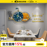 美世达（MEISD）钟表挂钟客厅现代轻奢创意挂墙时钟家用高级感装饰挂表新款装饰画 液显加大号:82*51cm【三餐四季】