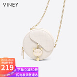 viney牛皮包包女包小众斜挎手机包单肩小圆包生日礼物高级感送女友老婆