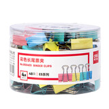 得力(deli) 长尾夹 8554ES 48只/筒 彩色 金属 25mm 110 计价单位：筒