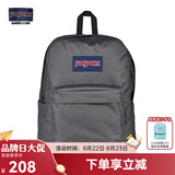 JANSPORT杰斯伯书包轻便双肩包男女旅行包简约背包电脑包学生校园 4QUTDMX质感灰-侧边袋