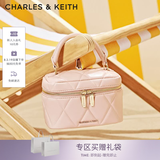 CHARLES&KEITH菱格链条手提斜挎小方包盒子包包女包七夕礼物送女友CK2-80782534 粉红色Pink（新色） 小包