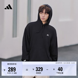 adidas休闲加厚毛圈连帽卫衣套头衫男女秋冬阿迪达斯官方轻运动   黑色   L