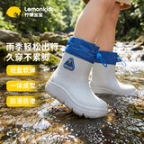 柠檬宝宝儿童雨鞋男女童雨靴防水防滑小孩上学水鞋束口户外轻便