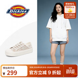 Dickies女士帆布鞋潮流休闲鞋子布鞋低帮百搭平底鞋 卡布奇诺 37