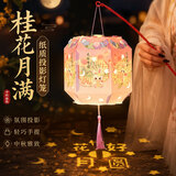 多美忆中秋节灯笼儿童灯笼diy手工制作材料兔子花灯幼儿园手工灯笼led灯