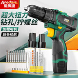 爱瑞德手电钻家用多功能电动螺丝刀充电电钻电起子 电动工具 12V双速升级款【二电一充】
