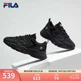 斐乐（FILA）火星2代女鞋跑步鞋复古老爹鞋休闲运动鞋夏季网面透气慢跑厚底鞋 黑色-BK-F12W141116F 36.5