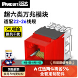 泛达 泛达超五5类超六6a类NK模块非屏蔽RJ45网线模块86型单口双口网络面板千兆万兆 超六类万兆模块-红色