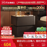 芝华仕（CHEERS）现代简约主次卧室储物岩板轻奢高级感2026新款复古风床头柜G067黑