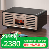 山水（SANSUI）N3高音质蓝牙音箱低音炮立体环绕桌面迷你小音响HiFi胆机功放一体机家用cd播放机音乐播放器 黑色