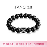 范琦（Fanci）黑曜石能量守护石手串情侣手链礼物女友男士友老公生日 【男款】守护能量手串 19cm（推荐体重135-175斤内）