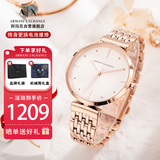 ARMANI EXCHANGE阿玛尼手表女士满天星镶钻钢带石英欧美腕表生日礼物送女生AX5901