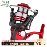 狼王纺车轮渔轮远投轮鱼轮鱼线轮海竿轮路亚轮金属浅线杯海杆轮微物轮 驭胜S2【红色】 2500系