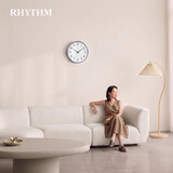 丽声（RHYTHM）时钟静音挂钟现代简约创意挂表客厅卧室表挂墙32cm梦蓝CMG529XC04