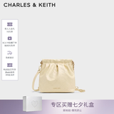 CHARLES&KEITH迷你菱格流浪包单肩斜挎双肩包包女包七夕礼物送女友CK2-60782390 【S号】Butter Yellow奶油黄色 S
