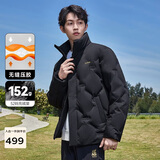 卡宾90鸭绒羽绒服24秋冬时尚肌理外套保暖潮流 煤黑色01 46 