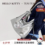 toutouHELLOKITTY帆布包女托特包银色大韩系慵懒风生日礼物送女友