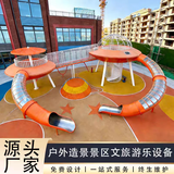 户外儿童游乐场设备室外不锈钢滑梯定制幼儿园大型无动力游乐设施 户外游乐设备