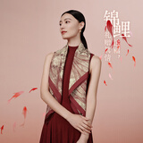 万事利双面印花丝羊毛围巾送妈妈长辈生日礼物空调披肩外搭斗篷锦鱼绘