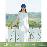 自巧小个子慵懒松弛感短袖t恤半身裙套装女2026夏季新款显瘦上衣 水雾蓝半裙 S (3码) 拍前请联系客服确认
